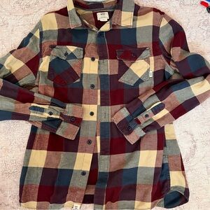 Vans Men's Plaid Shirt - Red, Blue, Tan